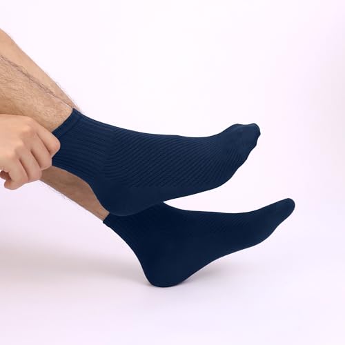 SERISIMPLE Men’s Bamboo Viscose Ankle Quarter Thin Socks Breathable Soft Summer Mesh Design, Anti-Odor Casual Dress 5 Pairs4