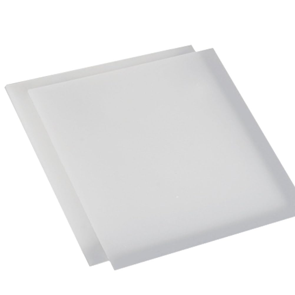 2 szt. Białe arkusze polipropylenowe 250 mm x 250 mm - plastikowy blok wielokrotnego użytku PP(250x250x6mm)