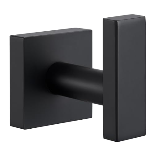 Suyar Towel Hook for Bathroom, Coat Robe Holder, Wall Hook, Matte Black