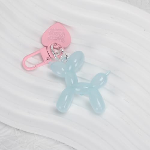 Cute Jelly Balloon Dog Keychain, Couple Keychain Accessories for Car Keys Backpack Pendant Bag Keychain