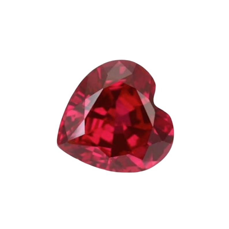 Rubis naturel cœur 5x5mm pour remplacer une pierre ou réparer une bague