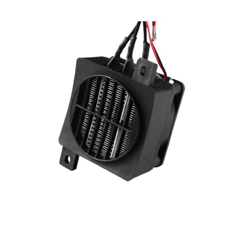 Calentador de cerámica con ventilador y termostato de 12 V, 24 V, 48 V, 220 V, 50 W a 200 W, con ventilador for incubadora.(12V 50W)