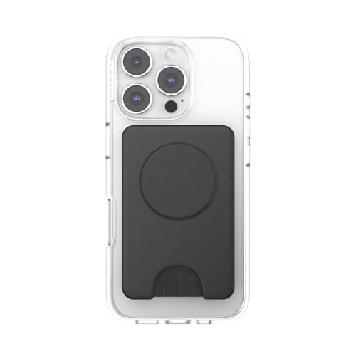 Image of PopSockets Kick-Out Wallet for MagSafe, Adjustable Kickstand, Magnetic Stand - Black