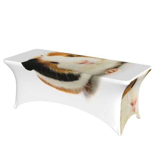 Housse de table rectangulaire nappe élasthanne imprimée cochon d'Inde EdWal - 2