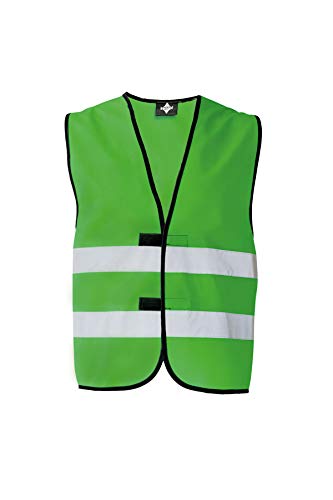 KORNTEX Warnweste mit Klettverschluss Dortmund - Sicherheitsweste Pannenweste – EN 17353 zertifiziert, 360° Reflexstreifen, 4XL, grün, stark reflektierend für beste Sichtbarkeit, Unisex