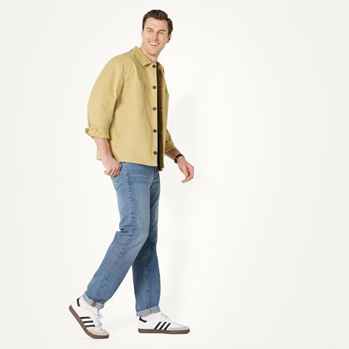 Image of Amazon Essentials Men's Relaxed-Fit Stretch Cotton Utility Jacket with Multi Pockets