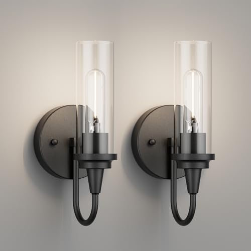 Aipsun Black Wall Sconces Set of Two, Sconces Wall Lighting