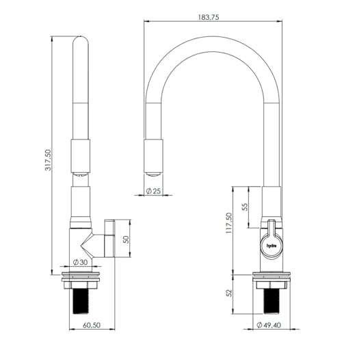 TORNEIRA FLEXÍVEL HYDRA MOTION BANCADA