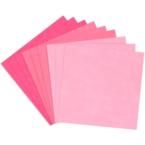 Tissu en feutre rose épais et doux Whaline assortiment de 3 nuances 15x15 cm