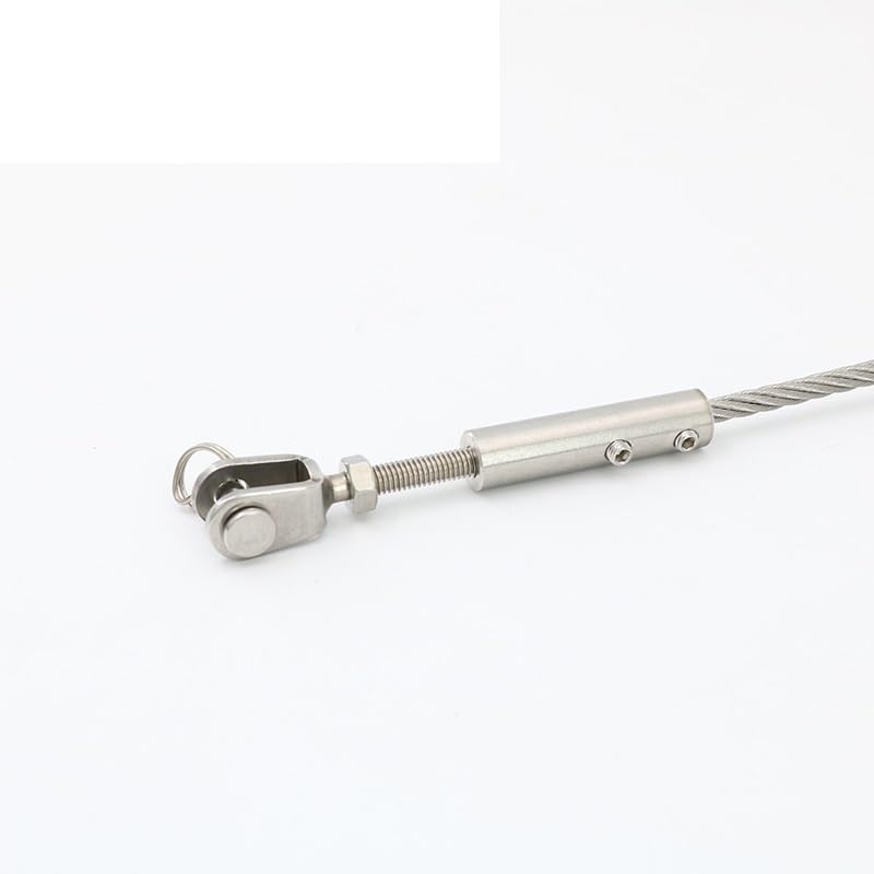 Morsetti per Fune Cavo for Ringhiera in Filo Metallico 1,5/2 Mm, Terminale di Tensione con Ganascia A Forcella, Attacco A Ginocchiera Bulloni A Vite Senza Testa Esagonali(for 1.5mm Wire)