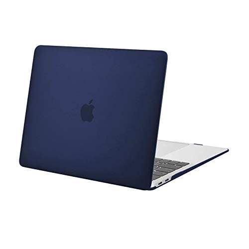Image of MOSISO Compatible with MacBook Air 13 inch Case 2022 2021 2020 2019 2018 Release A2337 M1 A2179 A1932 Touch ID, Plastic Hard Shell Cover Compatible with MacBook Air 13.3 inch Case, Navy Blue
