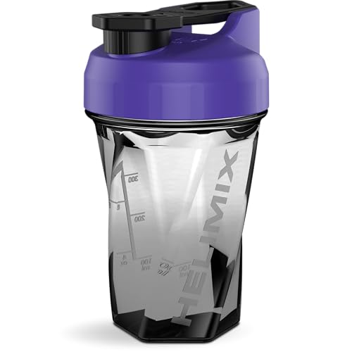 Helimix 1.5 Vortex Blender Shaker Bottle 20oz | No Blending Ball or Whisk | USA Made | Portable Pre Workout Whey Protein Drink Shaker Cup | Mixes Cocktails Smoothies Shakes | Dishwasher Safe