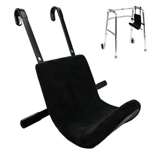 Knee Sling for Walker - Adjustable Height Walker Knee Sling Attachment, Supports 300 lbs Without Deformation, Knee Sling with Safety Support Reduces Load & Prevents Secondary Injury