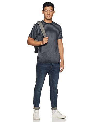 Image of Jockey 2715 Men's Super Combed Cotton Rich Striped Round Neck Half Sleeve T-Shirt