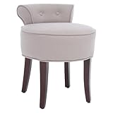 Safavieh Home Collection Georgia Taupe and Cherry Mahogany Petite Vanity Stool