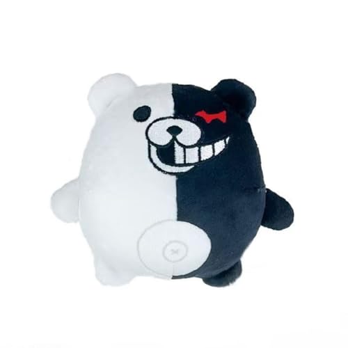 DEXSHUN Monokuma Anime Felpa Cojín Dibujos Animados Suave Monomi-chan/Monokuma figuras suaves de algodón PP Decoración del dormitorio Regalos 10 cm