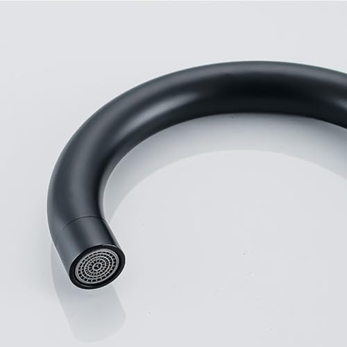 Mitigeur de lavabo pivotant noir résolvant les problèmes d'espace