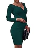 Design: Lange Ärmel, V-Ausschnitt, enge Passform, lange Ärmel, Schlangenmuster, schmale Passform, dieses Kleid kann dich schlank und sexy aussehen lassen.