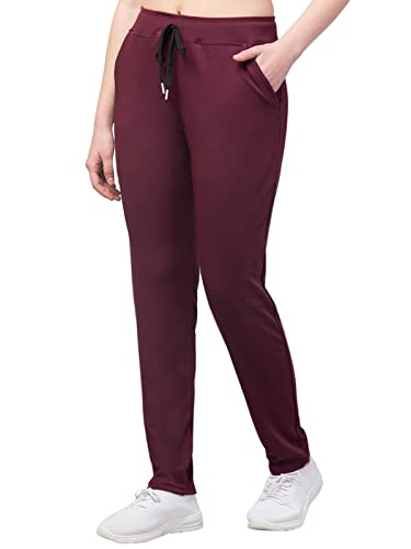 Image of BLUECON Women's Athletic Running Trackpants with Side Pockets Plazo Pants Open Bottom Straight Leg