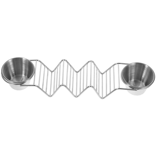 BRIGHTFUFU 1Set Stainless Steel Taco Rack with Sauce Cups Taco Holder for Easy Filling Serving Design for Parties Gatherings