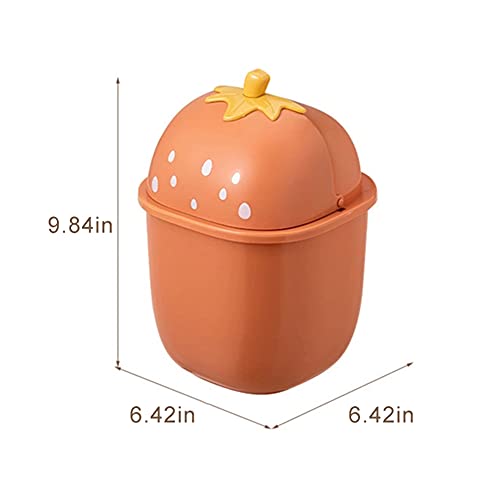 Bote de basura mini con tapa abatible para escritorio miniatura 6