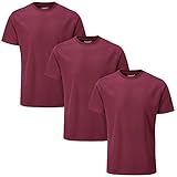 Ligera y Transpirable Charles Wilson Paquete de 3 Camiseta de Gimnasio Deportivo Manga Cortes de los Hombres (M, Dark Port (0520))