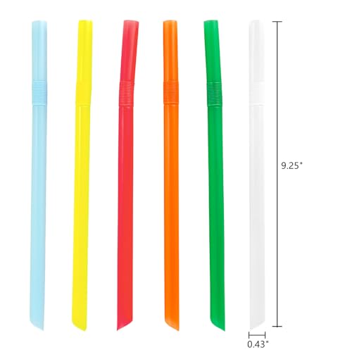 400 pitillos plásticos multicolores para bebidas 23.5 cm miniatura 2