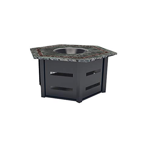 Cloud Mountain Fire Column Fire Tables 10" Square Outdoor Propane Fire Pit Column Patio Propane Fire Pit Warming Decor Garden Yard Balcony with PVC Beige Cover