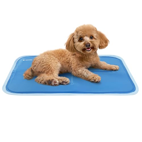 Navaris Esterilla Refrigerante Perros - Cama Refrescante para Perro y Gatos 40 x 50 cm - Almohadilla Refrescante Perros - Reversible de Gel - Manta Refrescante Antifugas y Antimoho