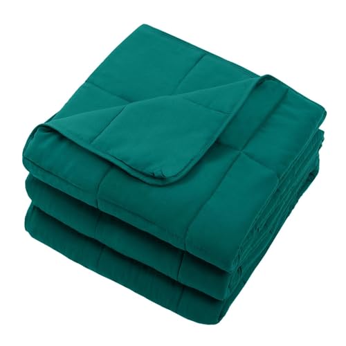 Green Weighted Blanket for Adults 20lbs, 88"x104", King Size Cooling Heavy Throw Blanket for 130-220lbs, Microfiber Soft Thick Big Blankets Weighted Comforter Gift for Sleeping