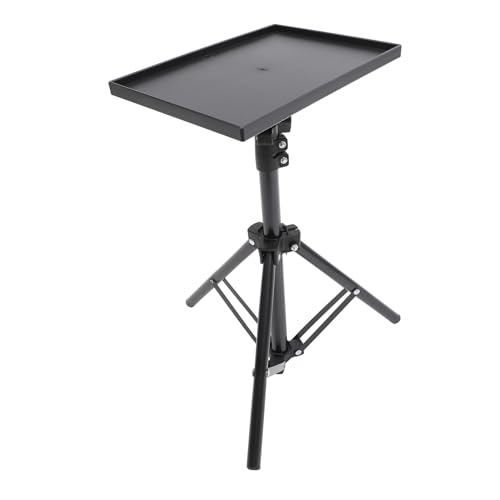 Operitacx Supporto Treppiede per Proiettore e Laptop Regolabile Pieghevole con Mensola Utility per Aula e Meeting Base Portatile Leggera con Trasporto
