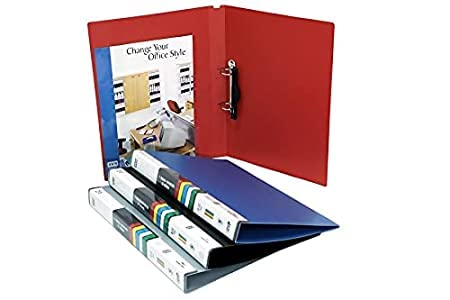 KEEPING 2D Ring Binder File/Folder for Office documents and Certificate Plastic Size A4 (Black, Blue, Greay, RED) (2 Pack) 3