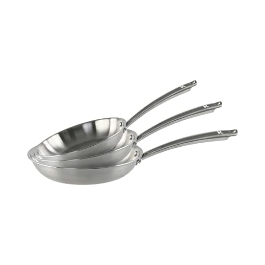 KAMBERG - Cofanetto 3 padelle Ø20 – 24 – 28 cm in acciaio inox 18/10 triply – senza PFAS – Tutti i piani cottura inclusi induzione e forno – 0008282, grigio