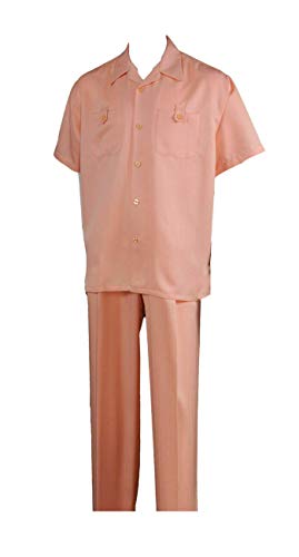 Fortino Landi Solid Casual Short Sleeve Walking Suits 2963