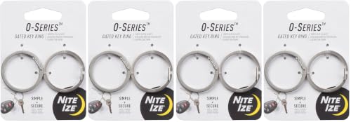Image of Nite Ize O-Series Gated Key Ring, Stainless Steel Split Ring Alternative, 2 Count (Pack of 2)
