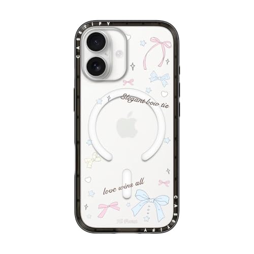CASETiFY �R���p�N�g iPhone 17 �P�[�X [MagSafe�Ή�/���^ �y��/�ϏՌ�] - Love Wins All - �N���A �u���b�N