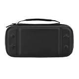 PolyGen PU-Leder-Spiele-Organizer mit Hartschalen-Außenseite und 10 Patronenfächern Plus Netztasche, Tragetasche für 2 Personen für Reisen mit Handheld-Konsolen (Black)