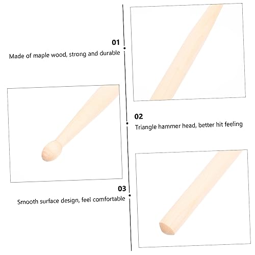 2 pares de baquetas de maple para percusión miniatura 6