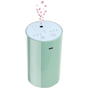 Cavir Waterless Diffuser for Essential Oils, Portable Mini Scent Air Machine Aromatherapy Atomizing Diffuser USB Charged 1/2/3H/Time Off 3 Mist Level for Home Room Cars Office