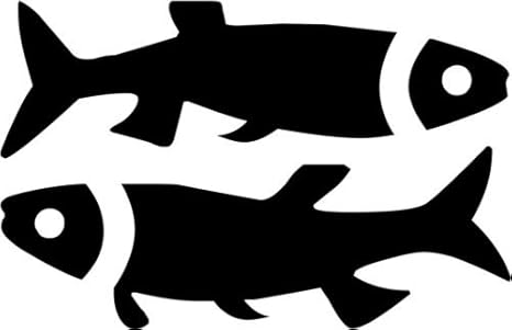 Ranger Products Pisces Zodiac Sign (b) - Astrology Car Decal Window Sticker (White Color Decal) - Die Cut Decal Bumper Sticker for Windows, Cars, Trucks, Laptops, Etc.