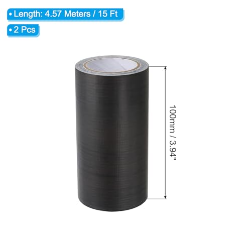 Image of PATIKIL Wood Grain Repair Tape 4 inch x15ft,2 Pcs Self Adhesive Realistic Textured Repair Tape Patch for Floor Door Table Cabinets Desk,Black Wood Grain