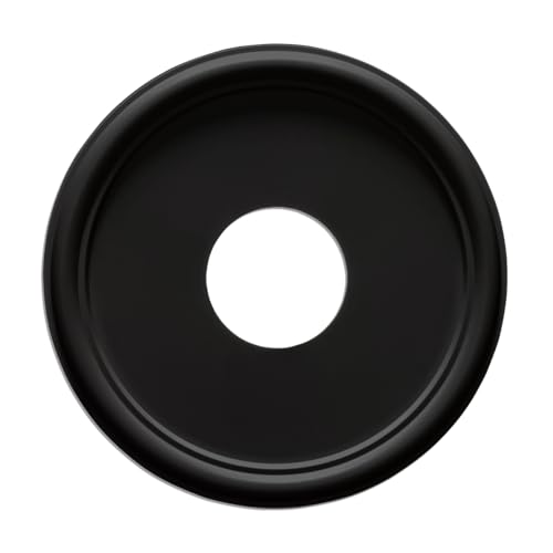 Image of Molded Nylon Ceiling Medallion for Light Fixtures and Ceiling Fans Black 13 inchOD x 4 inchID x 1-1 /8 inchP (Fits Canopies up to 10-1 /2 inch)