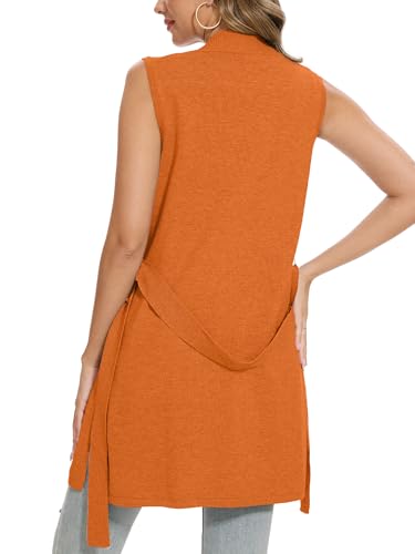 Image of Beautiful Nomad Sleeveless Cardigans for Women Long Sweater Vest