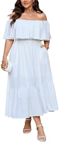 Plus Size Florida Beach Outfits: 21 Stunning & Breezy Looks 2 SCOMCHIC Womens Plus Size Wedding Guest Cocktail Dresses Off The ...