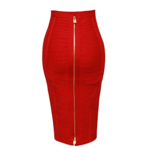 Women Knit Bandage Mini Skirt Summer Fashion High Waist Bodycon Elastic Ribbed Pencil Skirt3
