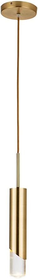 Suspension À Tube Long Doré, Lampe Suspendue À Flûte En Métal Avec Abat-Jour En Cristal, Luminaire E27, Lampes À Suspension De Chevet Cylindriques, Luminaire De Plafond Minimaliste Moderne