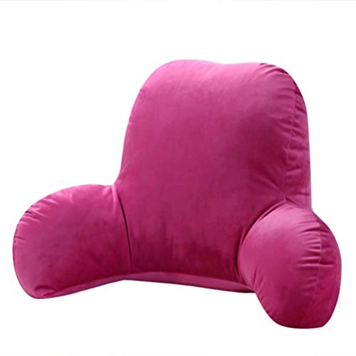 Coussin de lecture rose 65x40cm avec repose-bras et housse lavable - 3