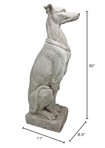Design Toscano AL932920 Art Deco Whippet Greyhound Sentinel Dog Statue: Set Of Two thumb #1