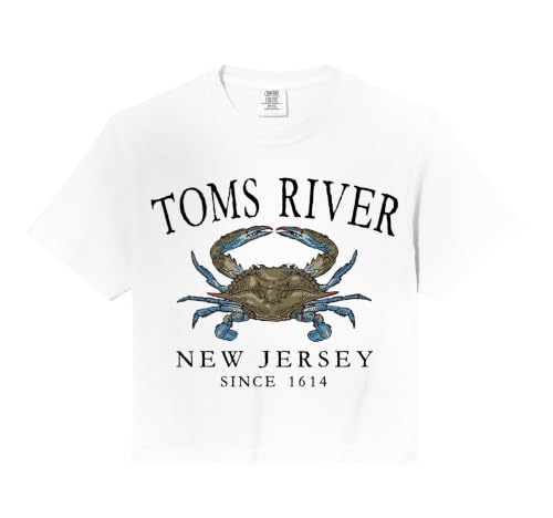 Toms River NJ Blue Claw Crab Comfort Colors Crop Top