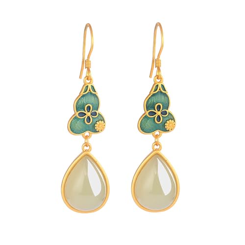 Boucles d'oreilles en jade Hetian, sublimez votre style bohème chic au quotidien